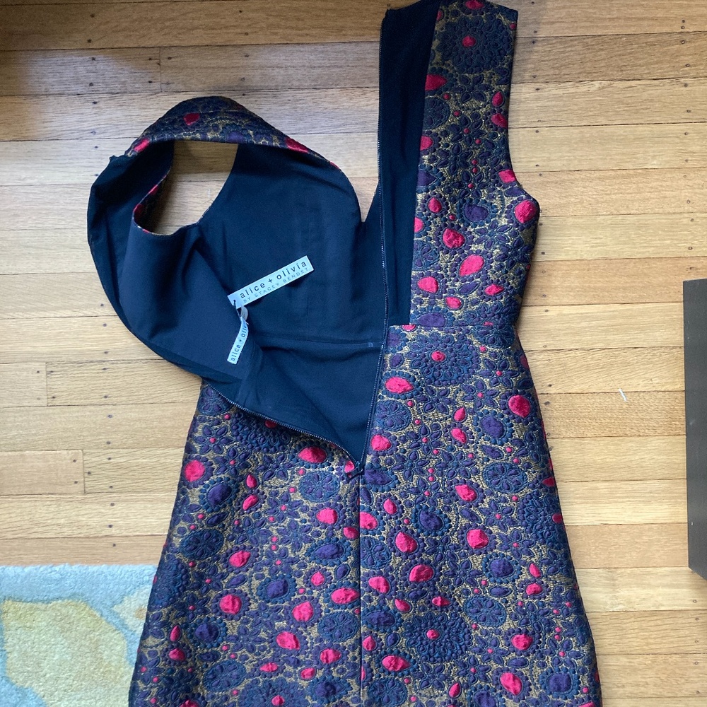 Alice and Olivia Embroidered A Line Dress with Tags